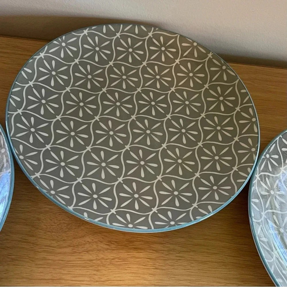 Better Homes and Gardens Salad Plates Piers Gray Geometric - Picture 7 of 12